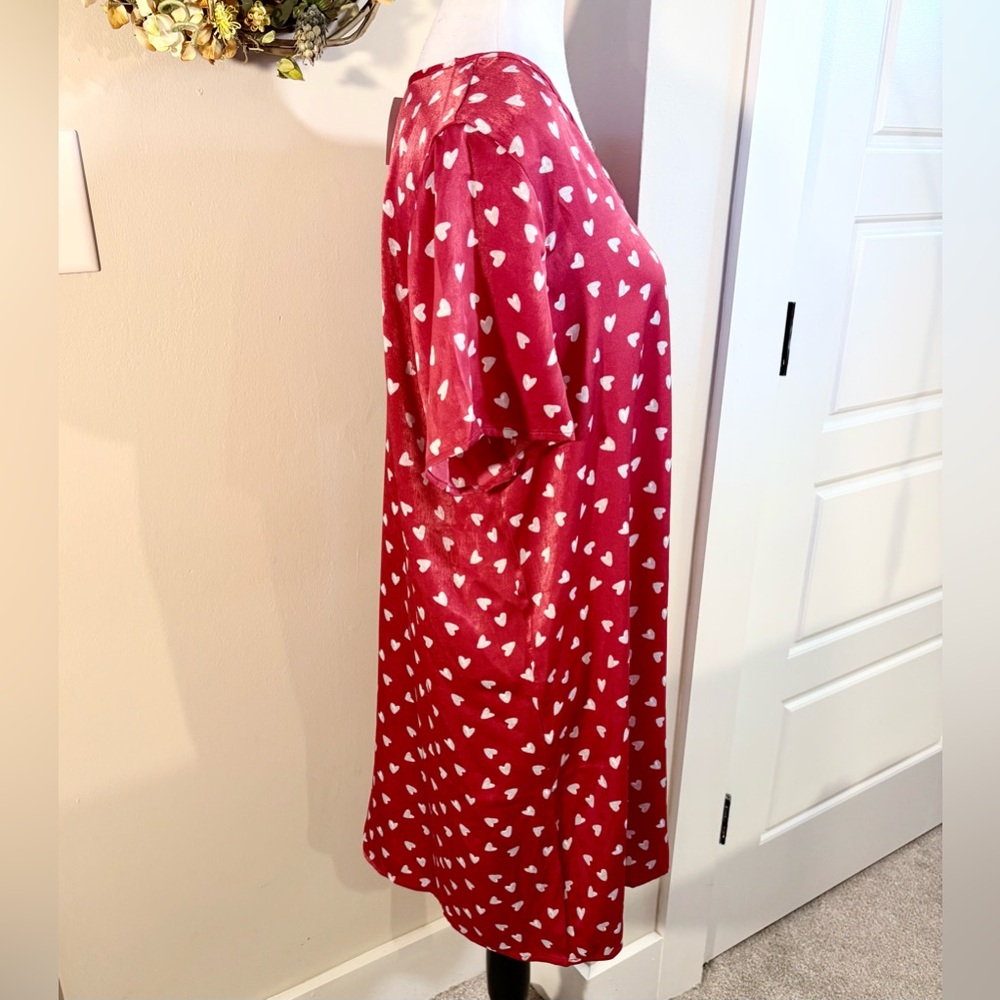 NWT BOBEAU SLEEPWEAR Red Heart Sleep Dress Womens Sz Medium🧡 - Picture 4 of 9
